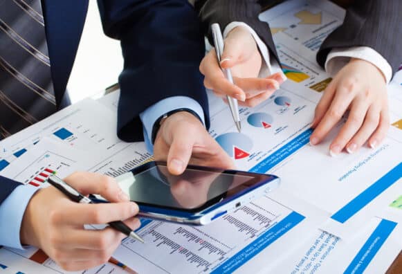 Small business owner working within their business